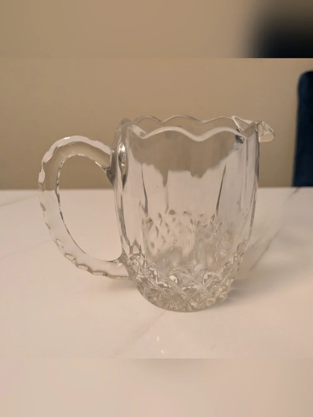 Vintage Crystal Zajecar 24% Lead Crystal Creamer - Made in Yugoslavia